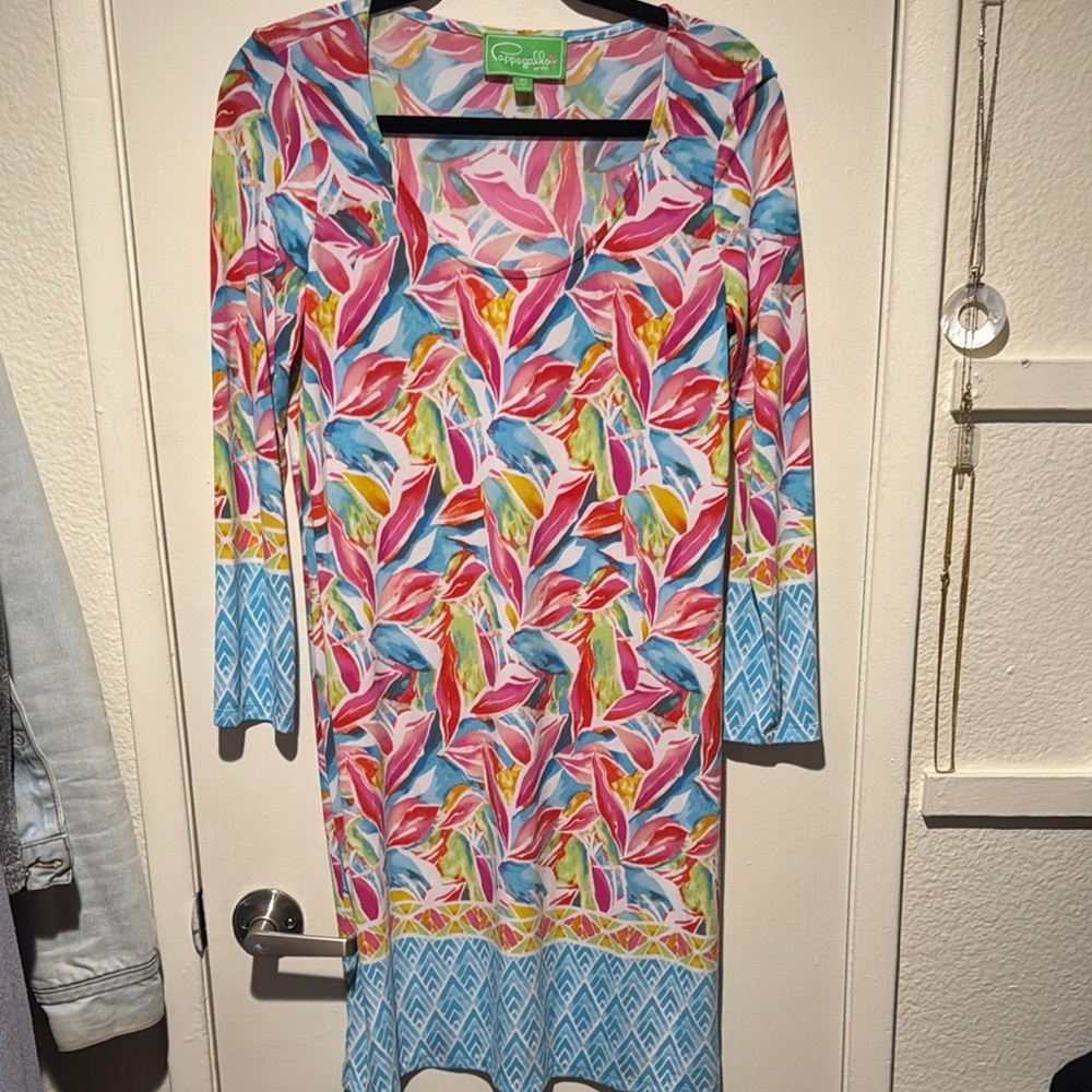 Colorful Leaf Print Dress